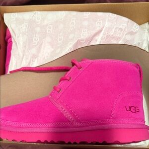 UGG Fuchsia Suede Ankle Boots